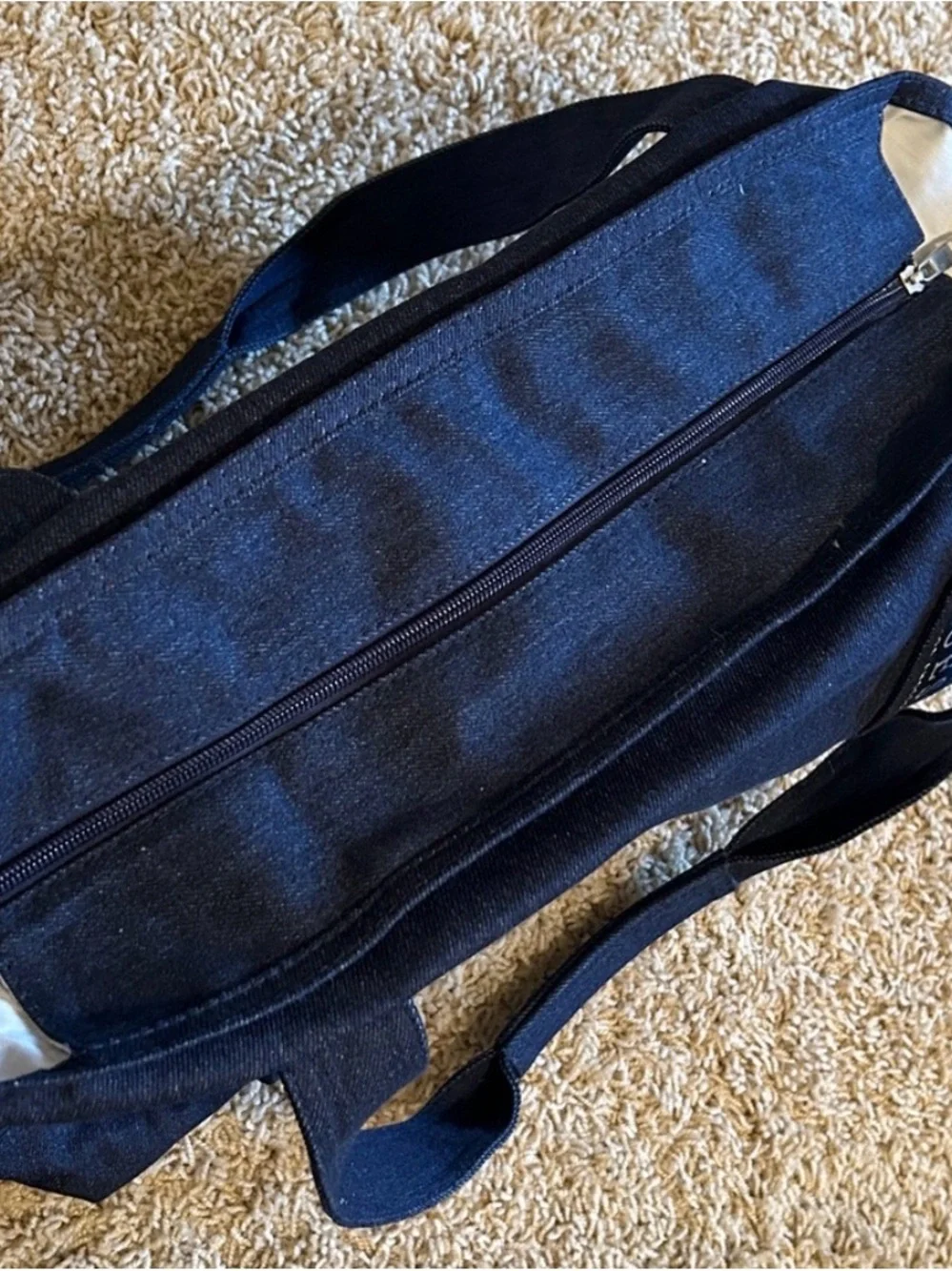 Guess Denim Navy Blue Tote Bag NWT In plastic